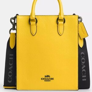 Coach Dylan Leather Tote Bag Honey Yellow Men Women